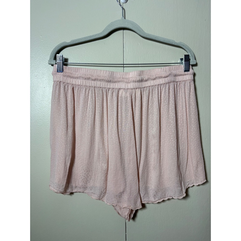 Anthropologie Pink Clip Dot Pajama Set Cami and Shorts Loungewear L Coquette - Picture 7 of 8